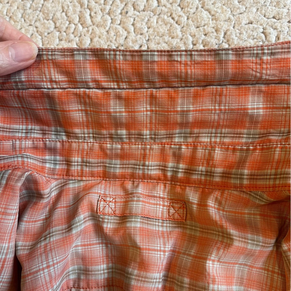 Duluth Trading Sidewinder Plaid Button-Up Shirt – Orange – Women’s Medium - Picture 4 of 9